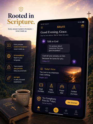 BibleHi: AI Bible Chat & Study iPad screenshot