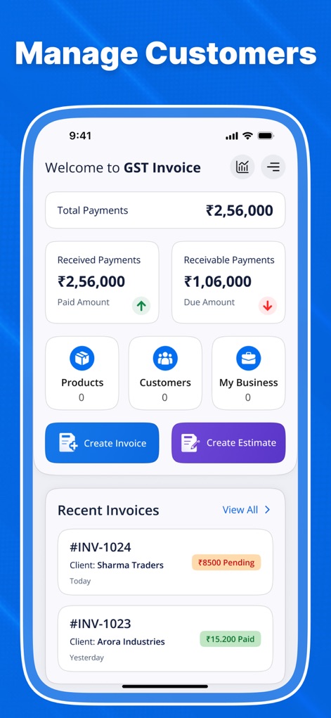 Gst Invoice and Billing app - Finance App | MWM