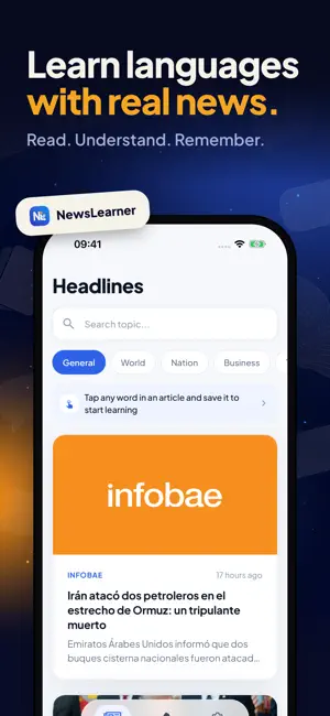 NewsLearner: Learn Languages screenshot 1