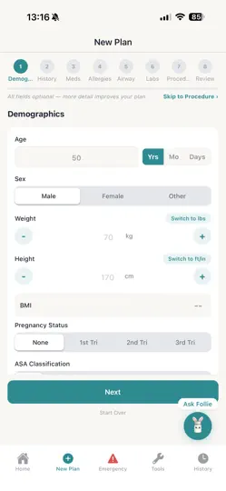 Follie – Anesthesia Assistant iPhone Screenshot 3