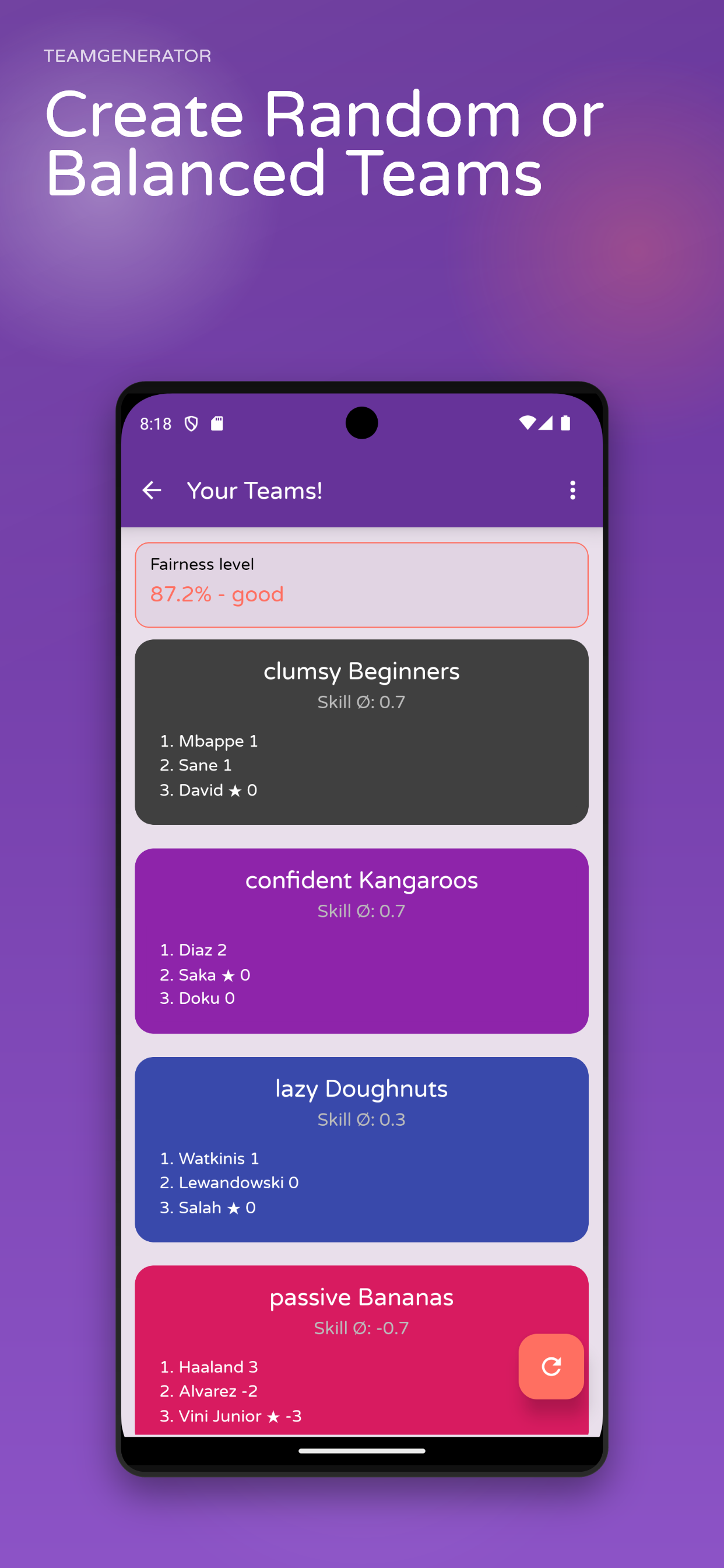 Random Teamgenerator