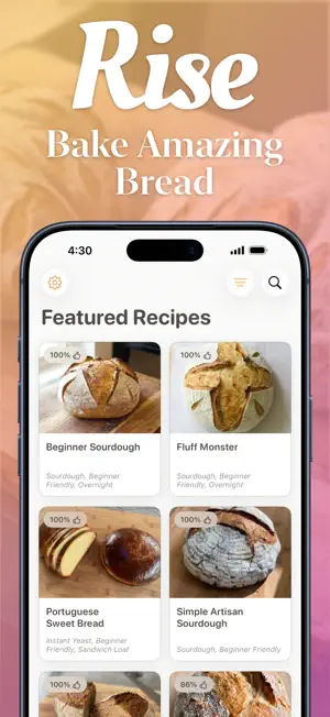 Rise: Baking & Bread Recipes screenshot 1