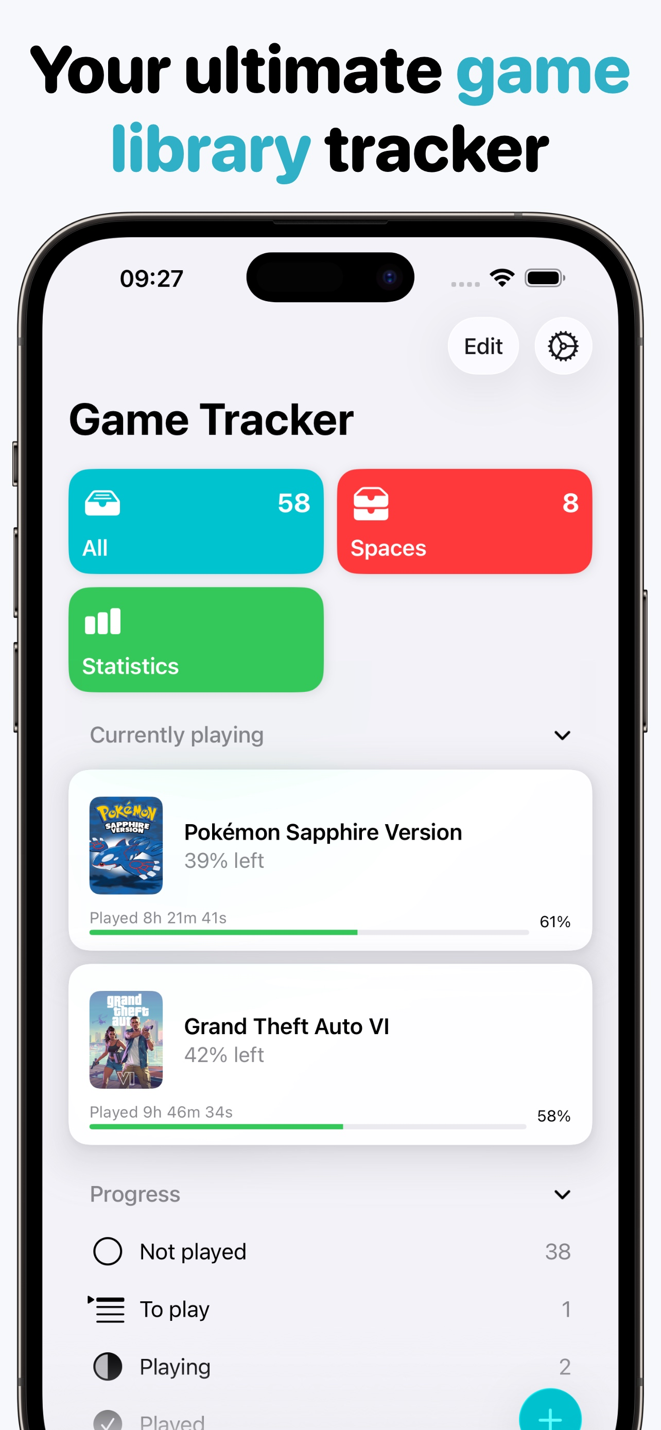 Game Tracker: Play & log