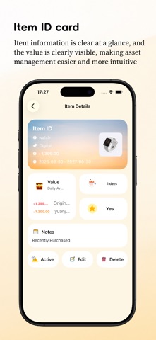 PriceNote – Asset Manager iPhone screenshot