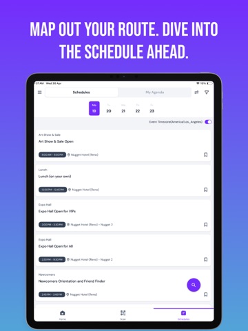 Streamline Events iPad screenshot