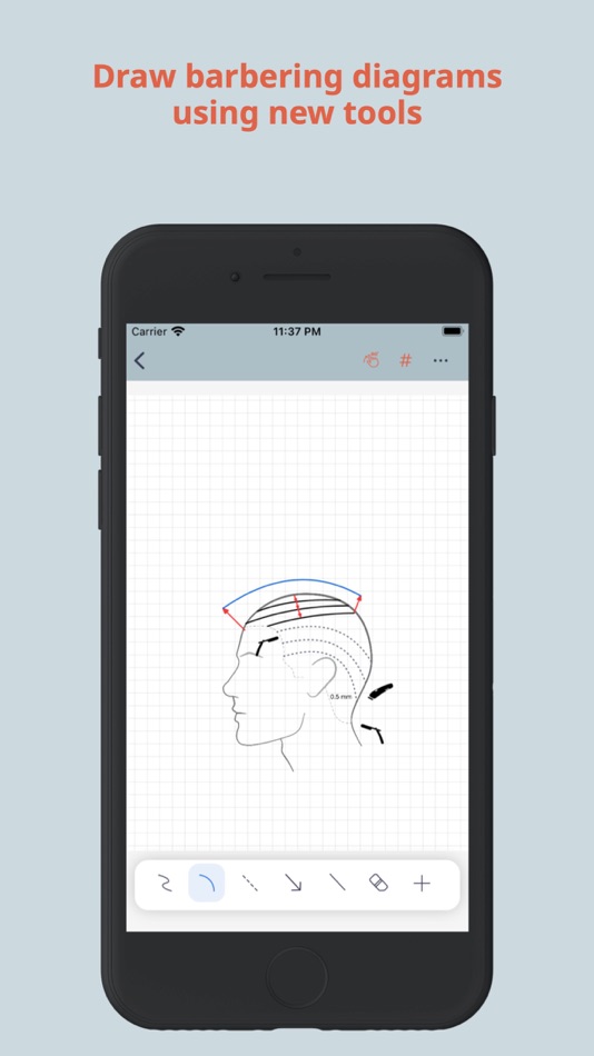#3. Hairtechapp - Cutting Diagrams (iOS) 由: Oleksandr Prent