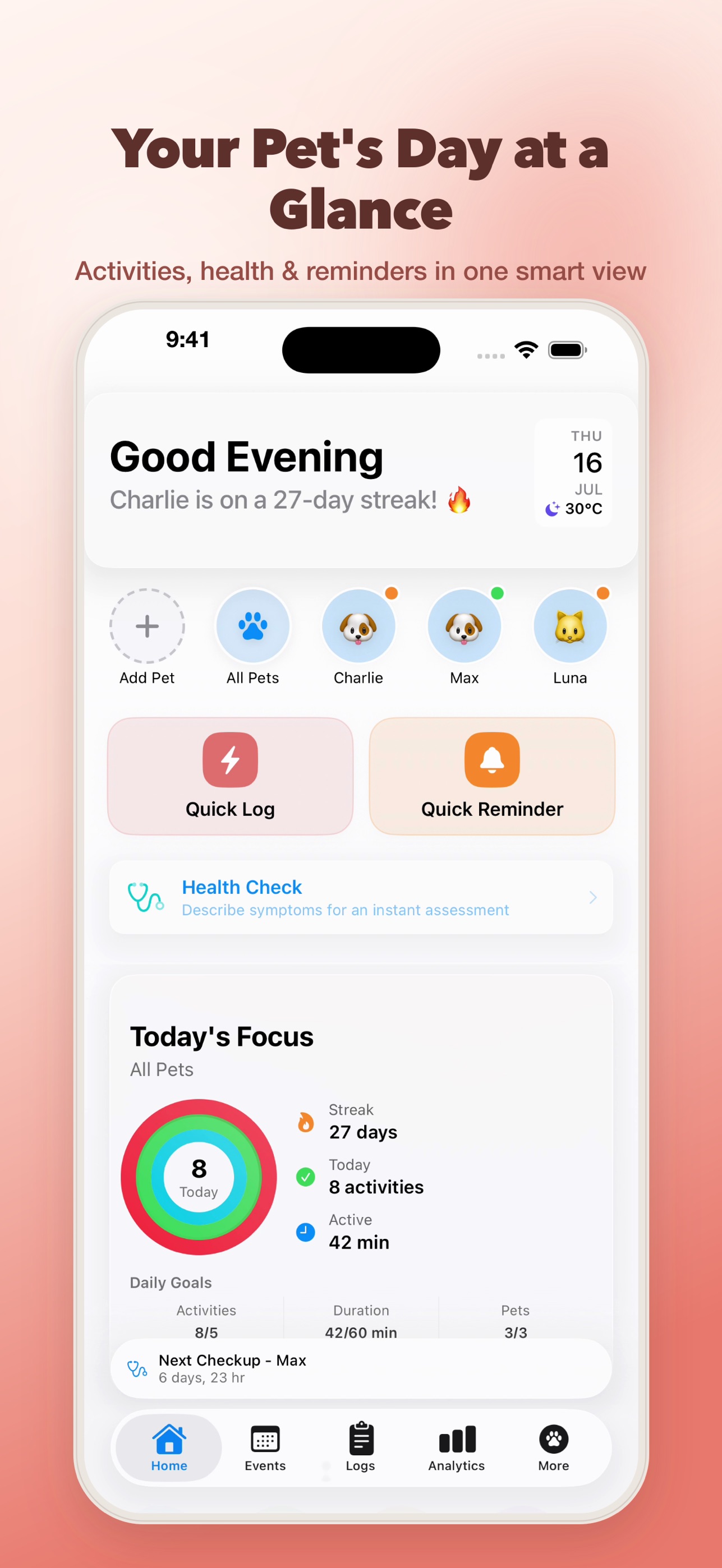 Screenshot 1 of PetSuite 360: Pet Care Tracker