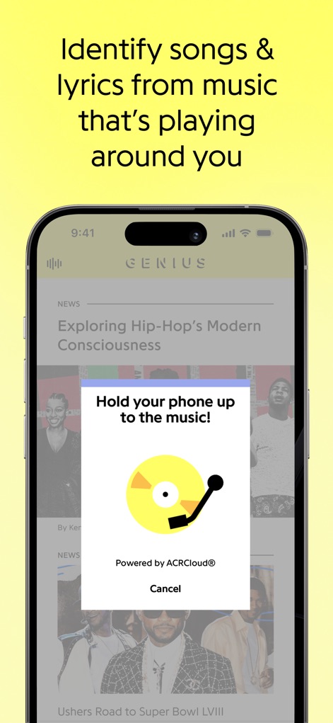 Genius: Song Lyrics Finder - This innovative feature identifies songs playing around users by utilizing ACRCloud technology, instantly displaying relevant lyrics and artist information.