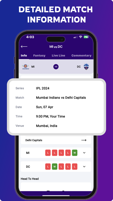 CricZone - Live Cricket Score Screenshot