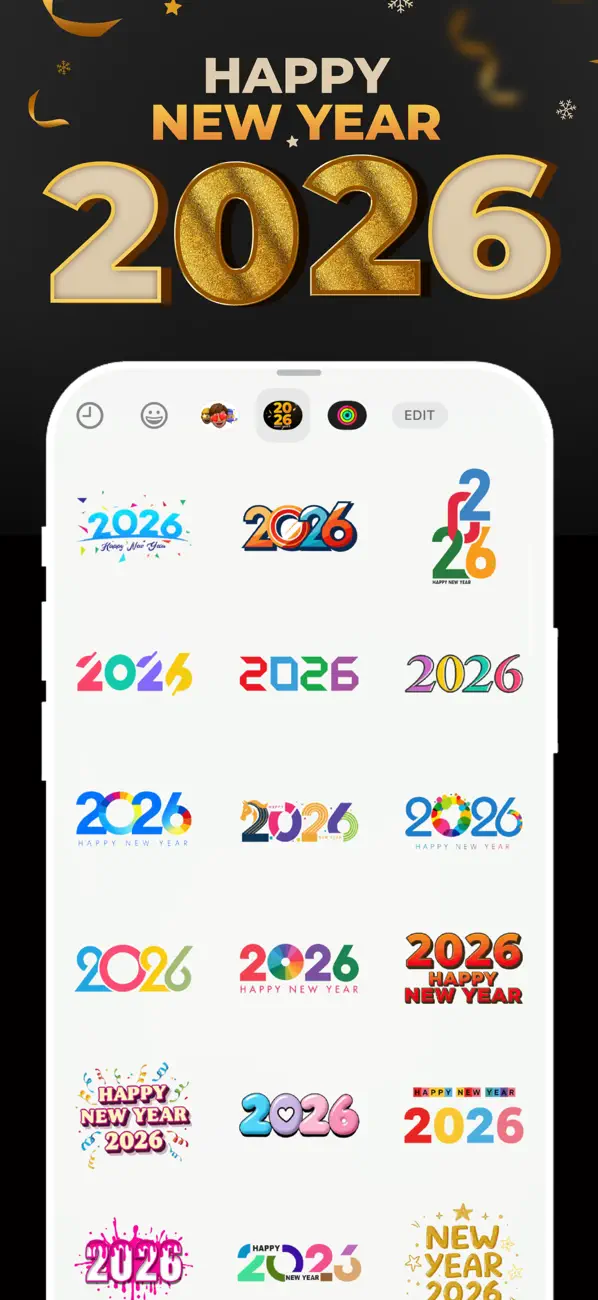 Screenshot #1 pour New Year Stickers!!