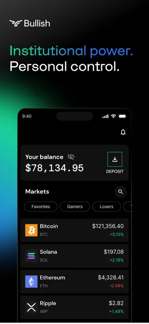 Bullish: Buy Bitcoin & Crypto screenshot 1