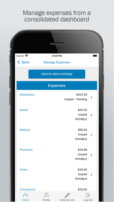 LLUH Flexible Spending Account Screenshot