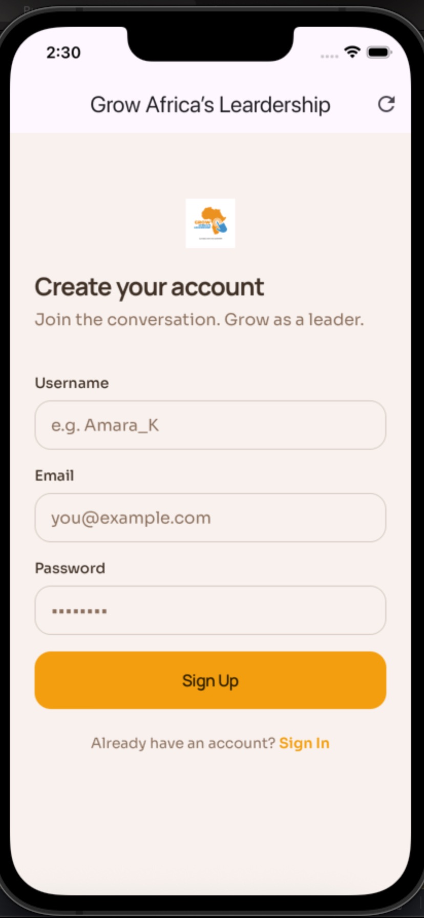 Grow Africa's Leadership — leaderboard