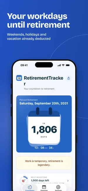 RetirementTracker: Countdown screenshot 1