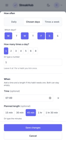 StreakHub : Habit Tracker Screenshot 4 of 6