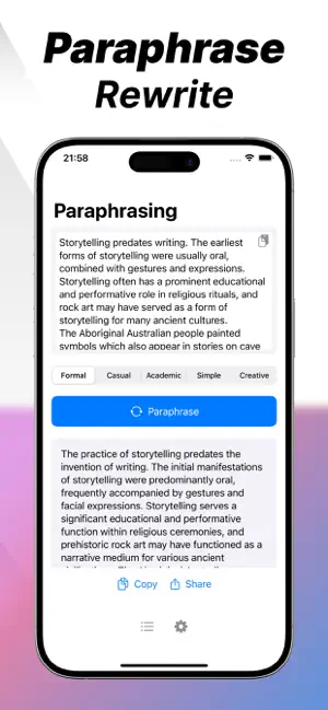 Paraphrase & Reword Plagiarism screenshot 1