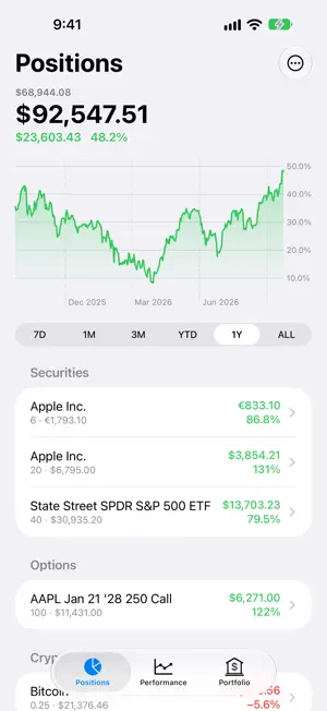 Profit: Portfolio Performance screenshot 1