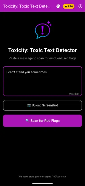 Toxicity: Text & Tone Analyzer screenshot 4