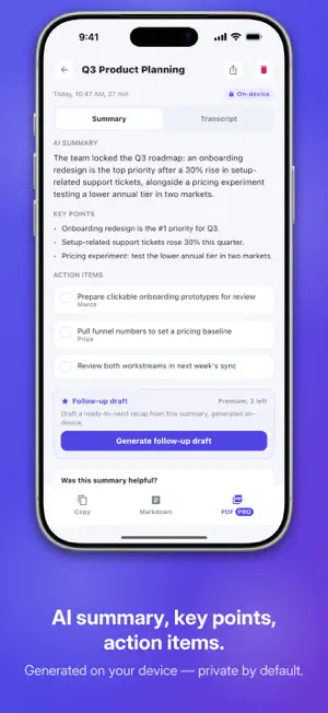Meeting Transcriber: AI Notes screenshot 4