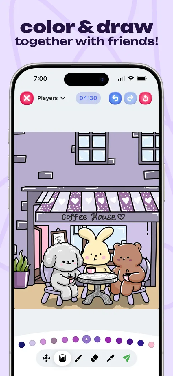 Screenshot #1 pour brushbrawl™ Coloring Together