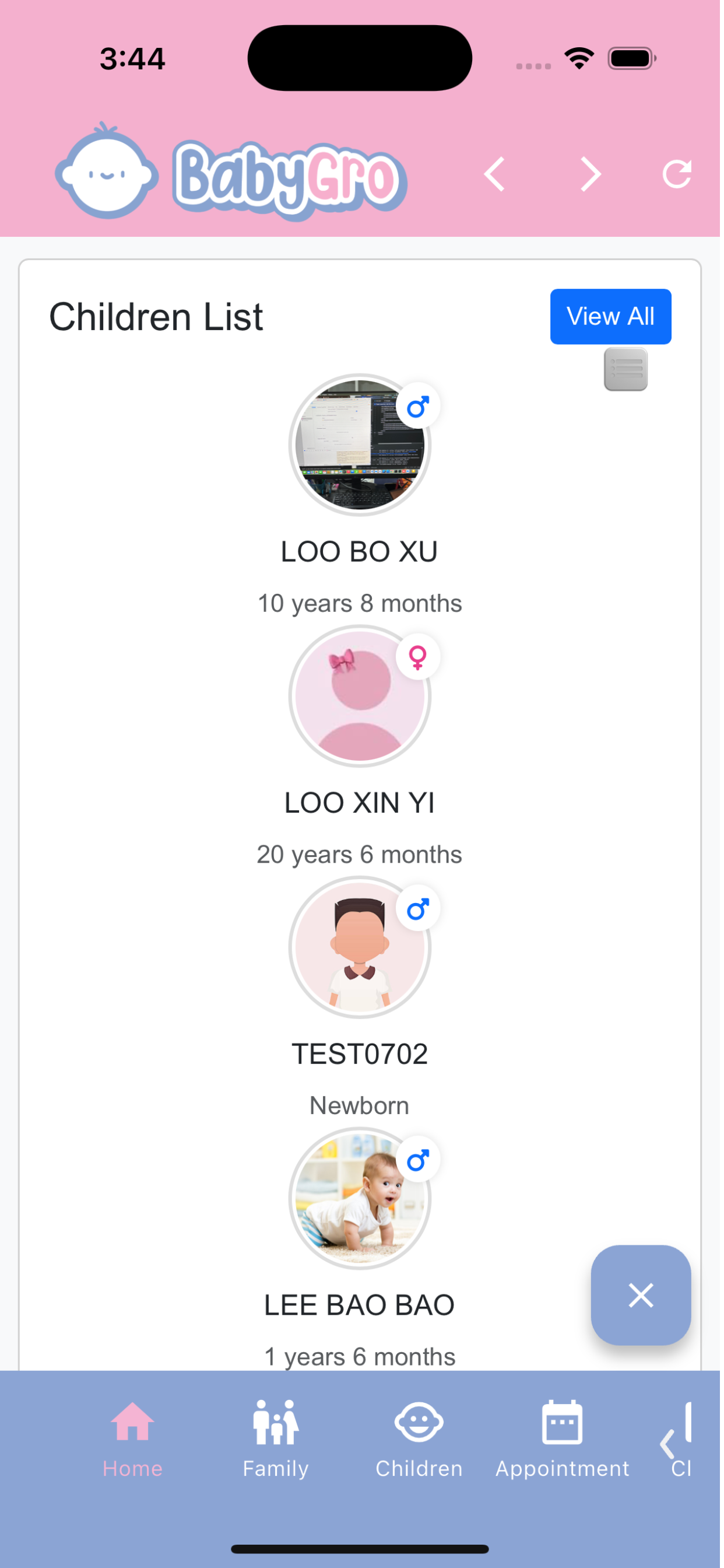 Babygro App