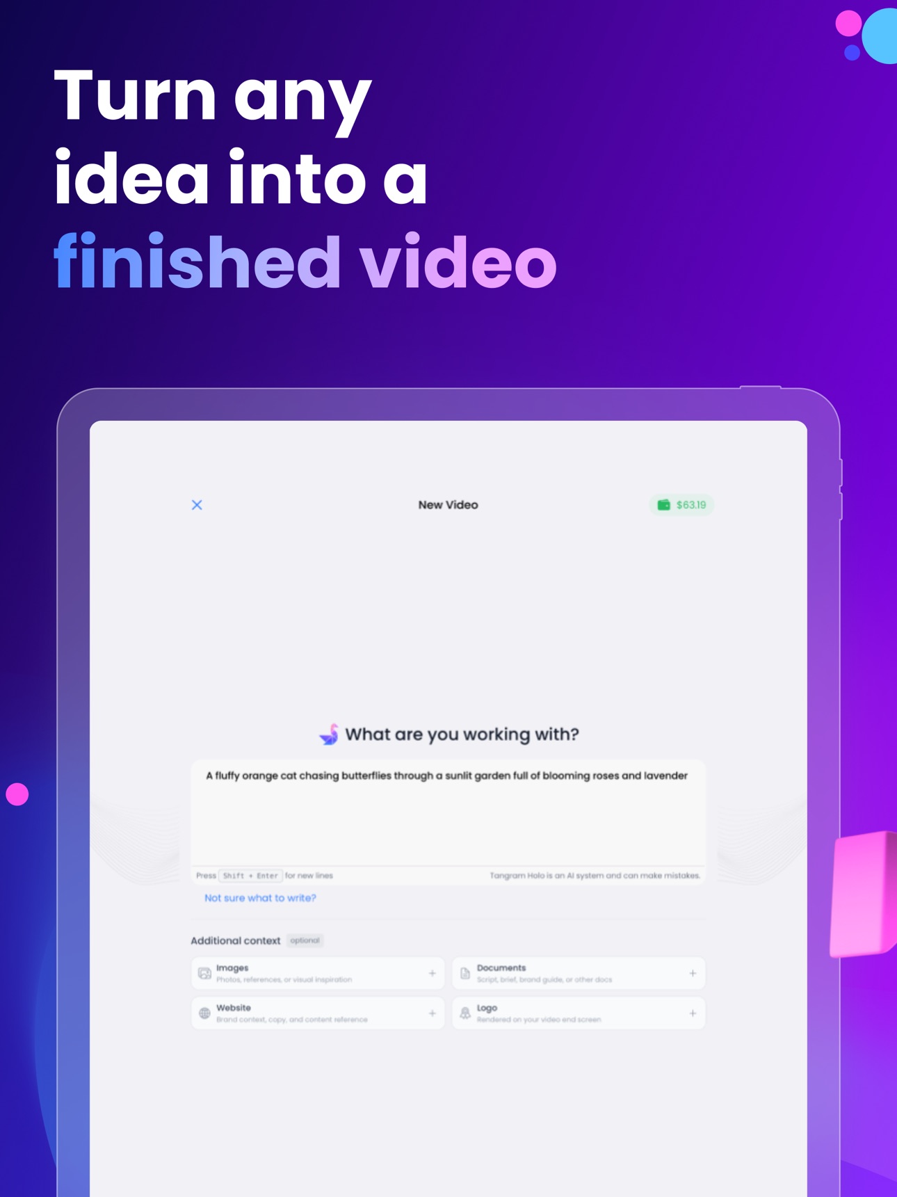 Screenshot 2 of Tangram Holo: AI Video Maker