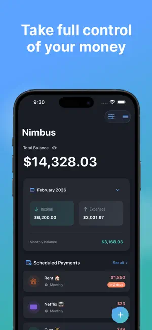 Nimbus: Personal Finance screenshot 1