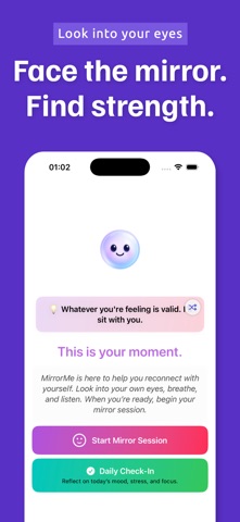 Mirror Me - Calm Anxiety iPhone screenshot