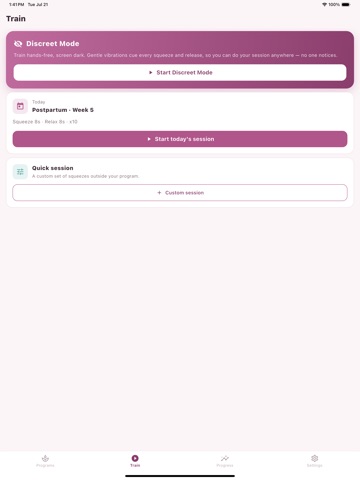 Pelvana: Kegel Floor Trainer iPad screenshot