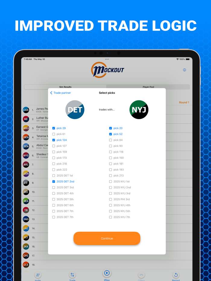 MockOut - NFL Draft Simulator