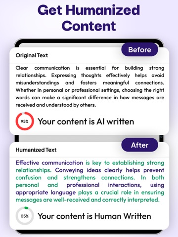 Humanize AI - Text Humanizer iPad screenshot
