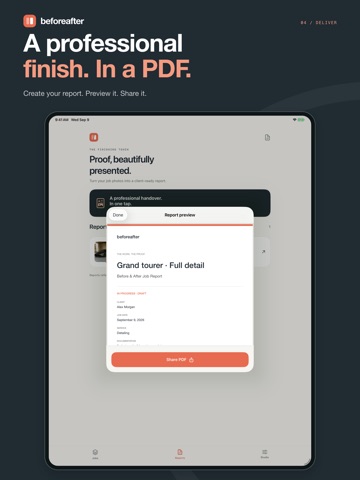 BeforeAfter: Job Photo Reports iPad screenshot