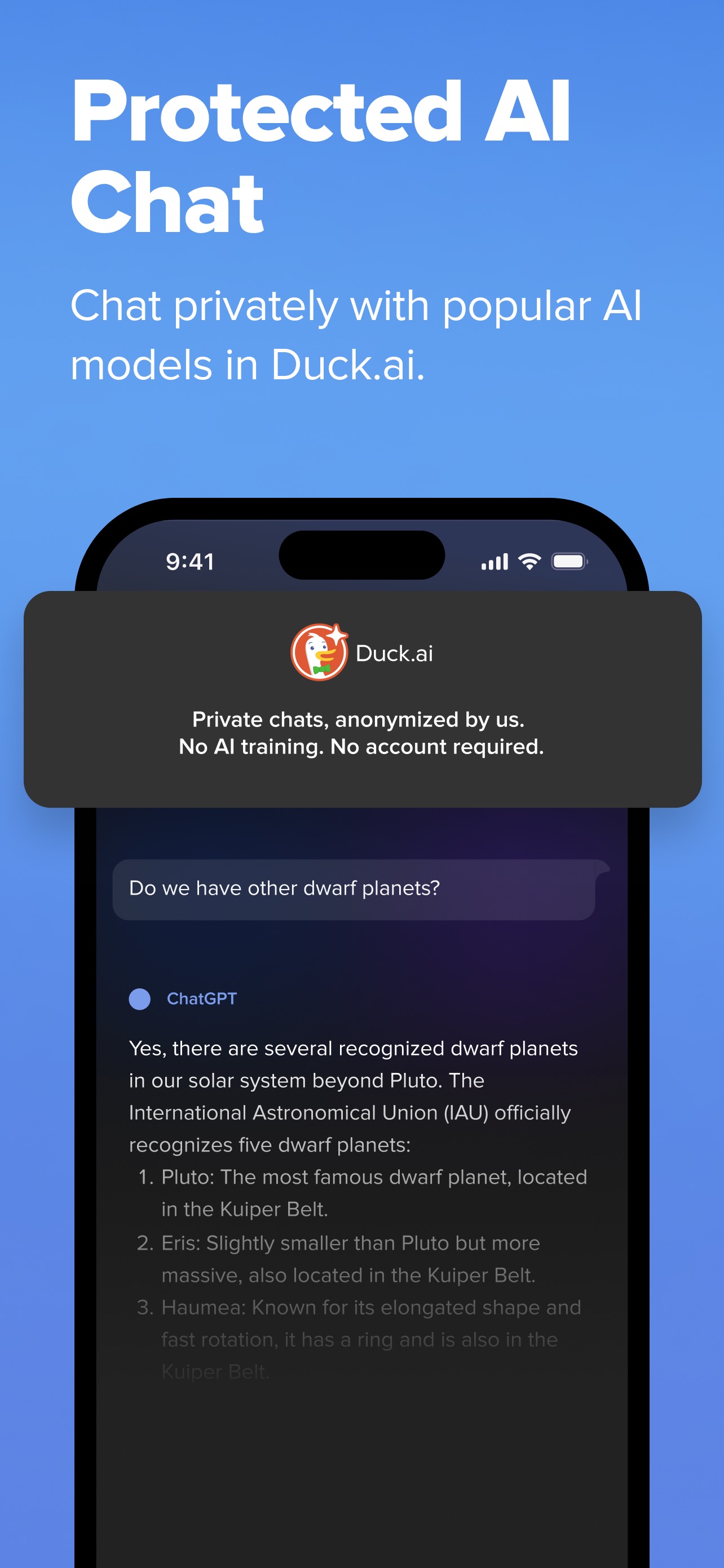 DuckDuckGo, Duck.ai (optional) 스크린샷 4