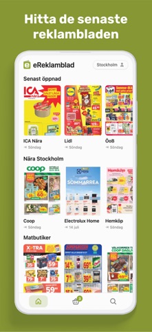 eReklamblad och inköpslista iPhone screenshot 1
