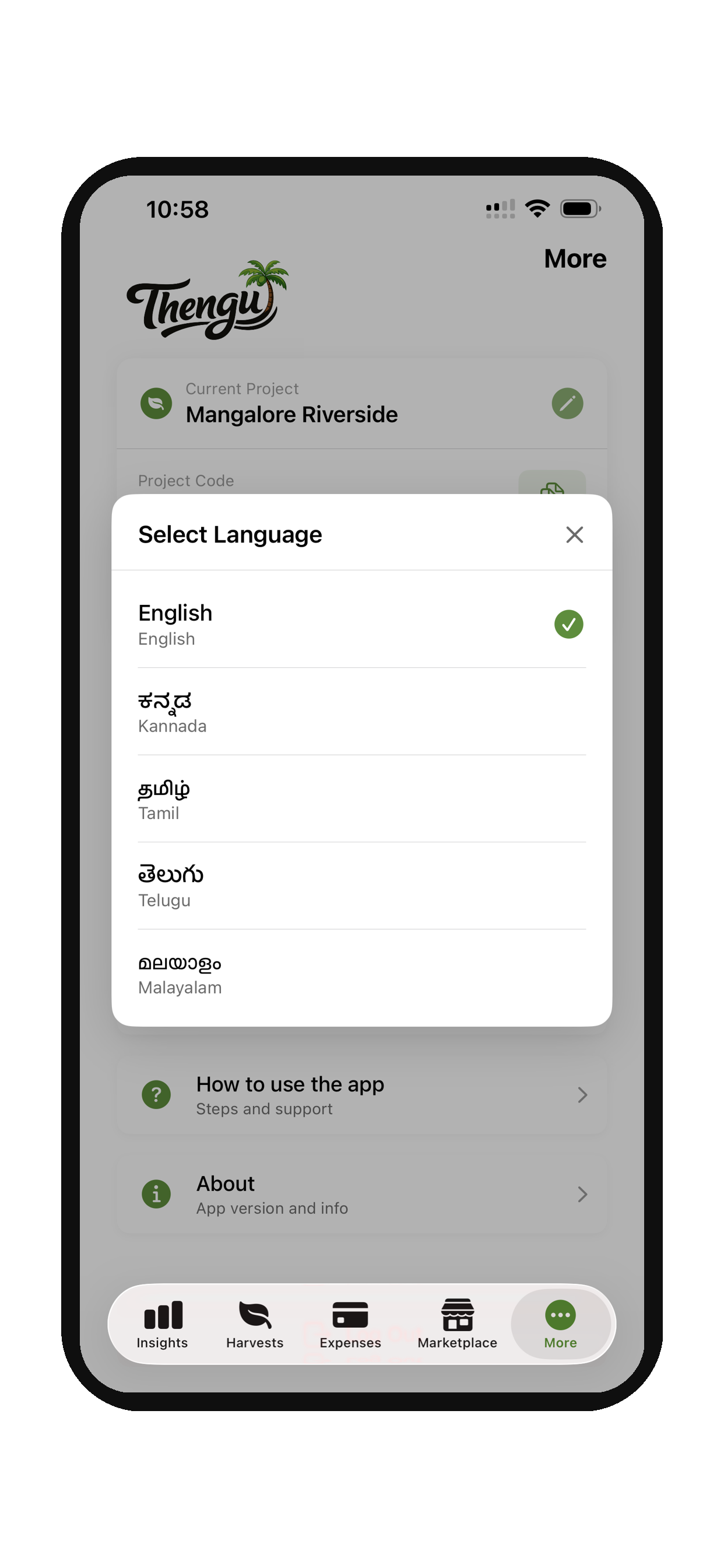 Thengu: Coconut Farm Tracker