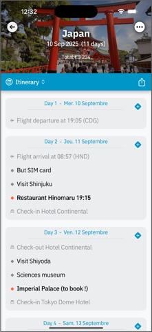 Treeps, my travel companion iPhone screenshot