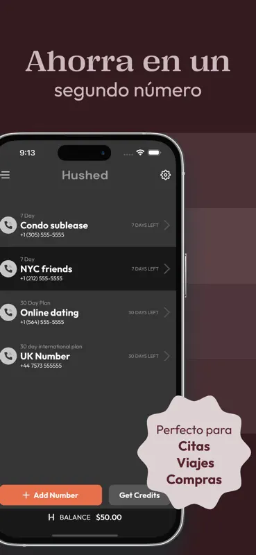 Hushed: US Second Phone Number screenshot 4 of 8