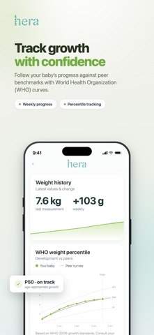 Hera: Baby Tracker & Growth iPhone screenshot 4