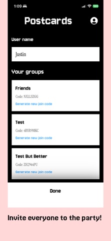 Postcardy screenshot