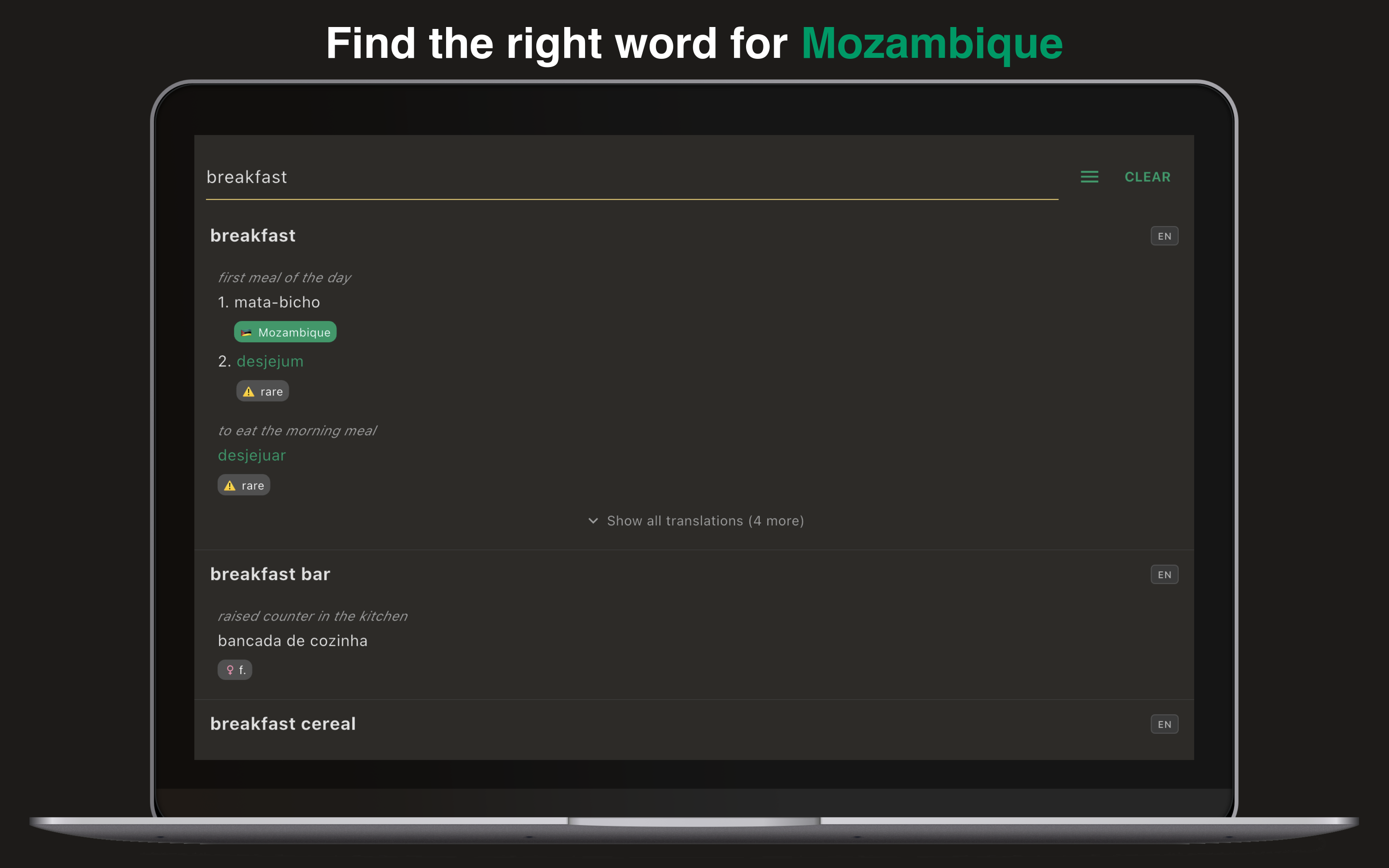Maputo: Mozambican Dictionary