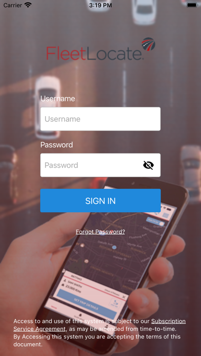 FleetLocate V5 Driver Screenshot