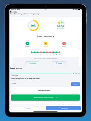 Management Quiz iPad screenshot