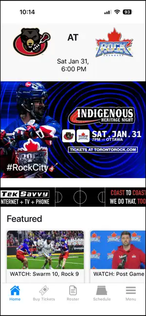 Toronto Rock Official App screenshot 2