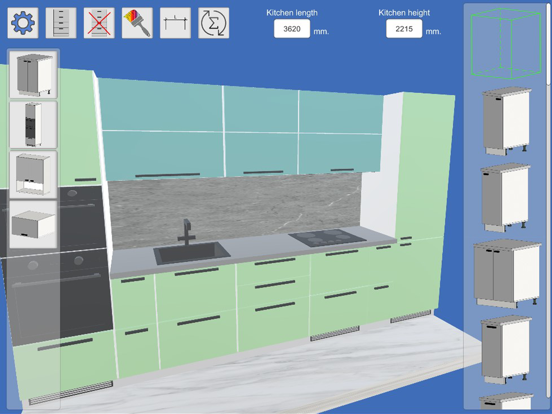 Kitchen Editor Line iPad screenshot 1 - Graphics & Design app
