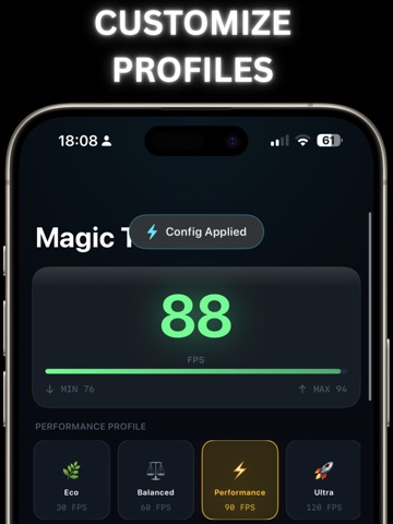 Magic Tuner: 120 FPS & Lag Fix iPad screenshot