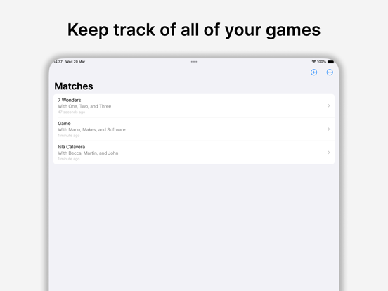 Score Keeper: Track Points iPad screenshot 4 - Utilities app