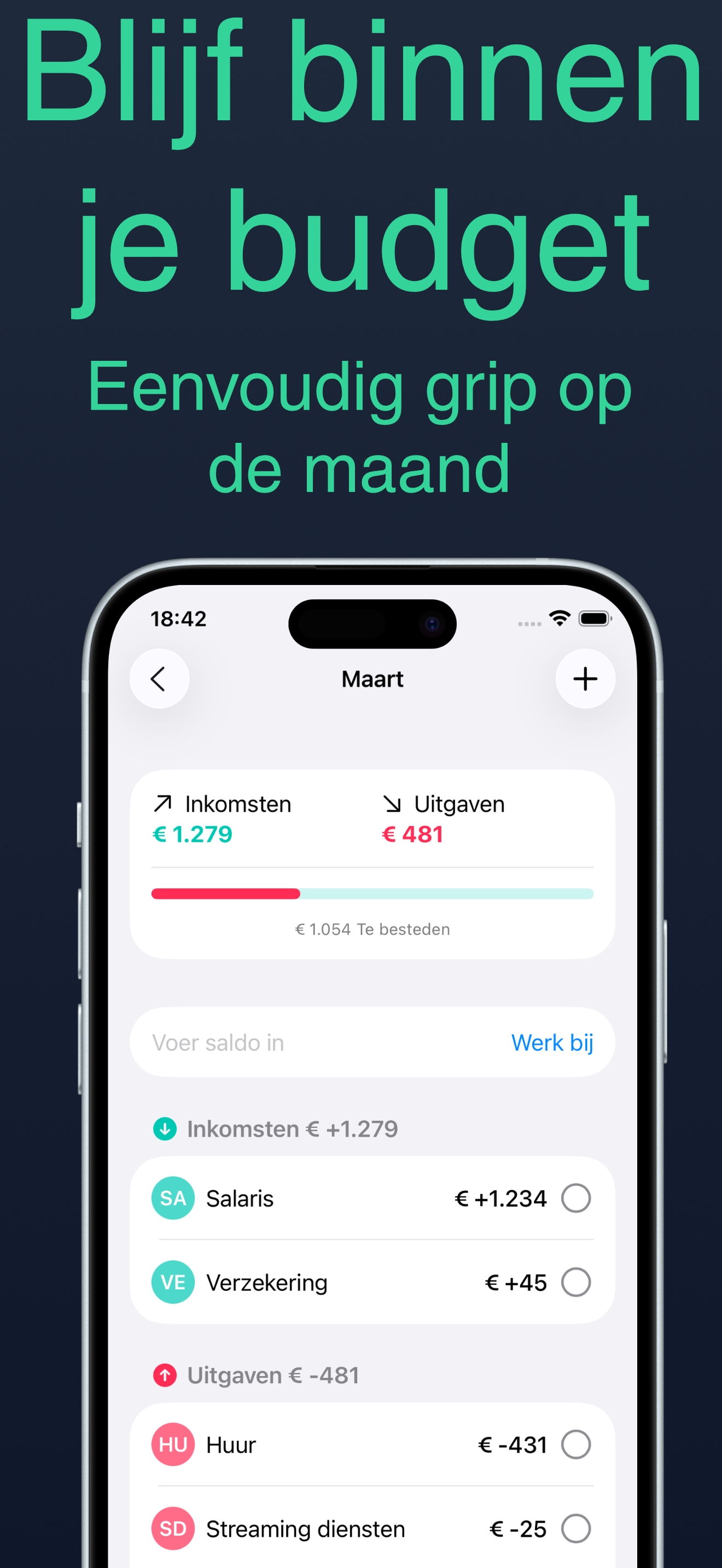 SpaarSaurus - Budget App