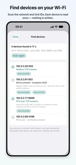 Modbus TCP FieldKit screenshot 4