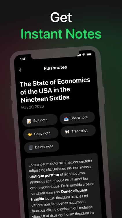 Flashnotes - AI Note Taker