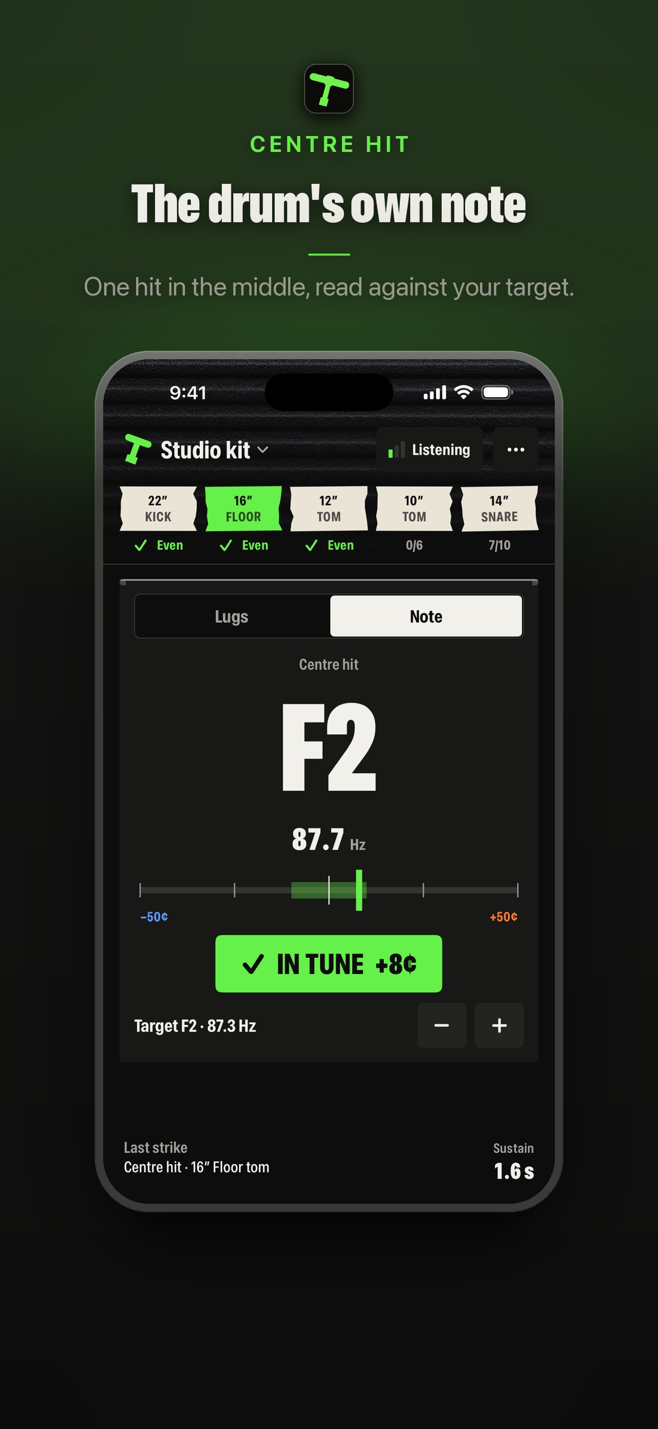 Screenshot 2 of Lugwise: Drum Tuner & Pitch